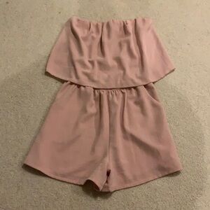 Vici mauve strapless romper size small